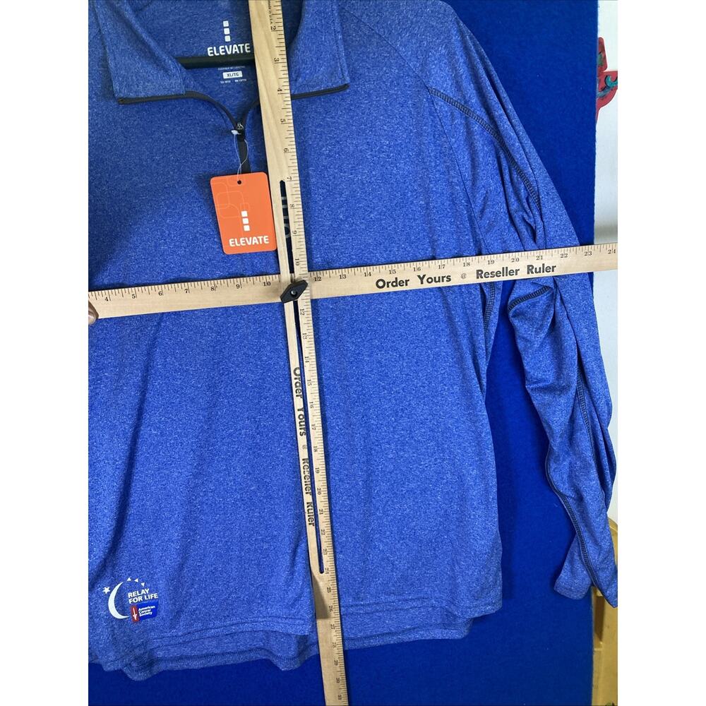 Elevate Relay For Life Grand Club Blue 1/4 Zip Pullover Jacket Women's Size XL - Picture 8 of 13